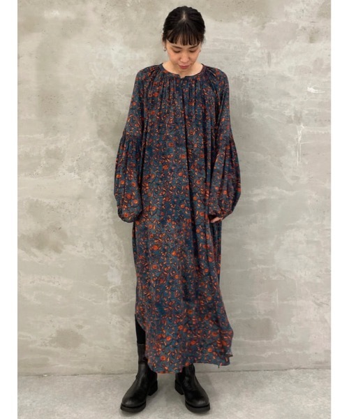 BEARDSLEY（ビアズリー）の「袖のギャザーもアクセントに《FRIPIER》プリントマキシワンピース（ワンピース・レディース・グリーン・FREE）」の11枚目の写真