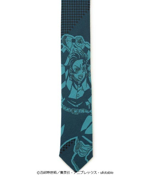 Perfect Suit FActory（パーフェクトスーツファクトリー）の「鬼滅の刃　コラボネクタイ炭治郎（ネクタイ・メンズ・ネイビー・FREE）」の4枚目の写真