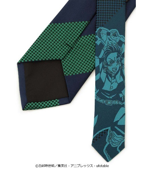Perfect Suit FActory（パーフェクトスーツファクトリー）の「鬼滅の刃　コラボネクタイ炭治郎（ネクタイ・メンズ・ネイビー・FREE）」の5枚目の写真