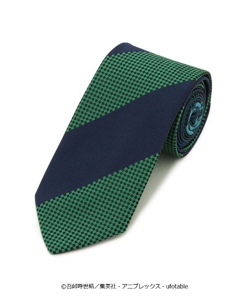 Perfect Suit FActory（パーフェクトスーツファクトリー）の「鬼滅の刃　コラボネクタイ炭治郎（ネクタイ・メンズ・ネイビー・FREE）」の2枚目の写真