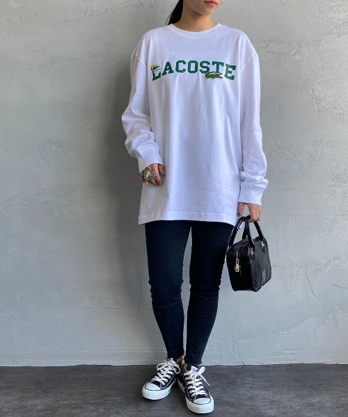 LACOSTE（ラコステ）の「[LACOSTE/ラコステ] ロゴプリントロングスリーブＴシャツ（Tシャツ/カットソー・レディース・ホワイト・4/3）」の2枚目の写真