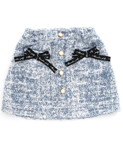 algy（アルジー）の「前ポケットツイードスカート（スカート・キッズ・ブラック/ブラウン/サックスブルー・XX-SMALL/X-SMALL/MEDIUM/SMALL）」の3枚目の写真