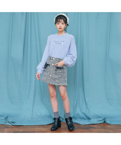 algy（アルジー）の「前ポケットツイードスカート（スカート・キッズ・ブラック/ブラウン/サックスブルー・XX-SMALL/X-SMALL/MEDIUM/SMALL）」の12枚目の写真