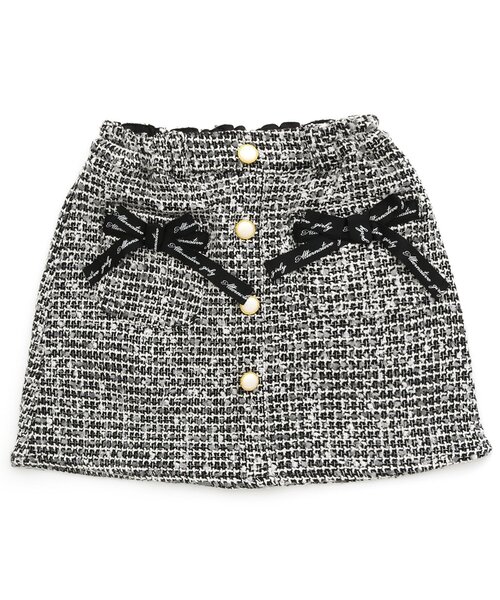 algy（アルジー）の「前ポケットツイードスカート（スカート・キッズ・ブラック/ブラウン/サックスブルー・XX-SMALL/X-SMALL/MEDIUM/SMALL）」の7枚目の写真