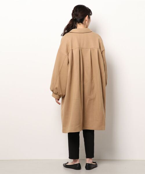 ehka sopo（エヘカソポ）の「パフスリーブステンカラーコート（ステンカラーコート・レディース・チャコール/ベージュ/ブラック・ﾌﾘ-）」の5枚目の写真