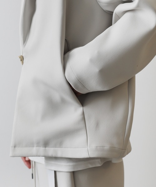 ATTACHMENT（アタッチメント）の「PEトリプルクロス ショールカラージャケット / PE TRIPLE CLOTH  SHAWL COLLAR JACKET（テーラードジャケット・メンズ・ブラック/オフホワイト・1/2/3）」の9枚目の写真