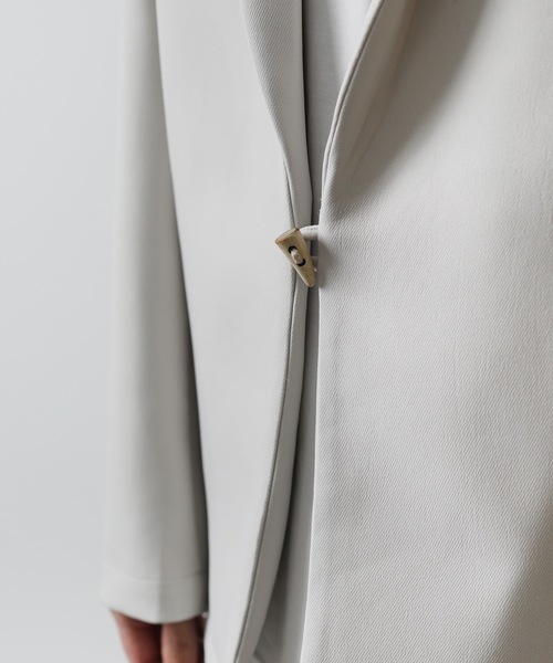 ATTACHMENT（アタッチメント）の「PEトリプルクロス ショールカラージャケット / PE TRIPLE CLOTH  SHAWL COLLAR JACKET（テーラードジャケット・メンズ・ブラック/オフホワイト・1/2/3）」の10枚目の写真