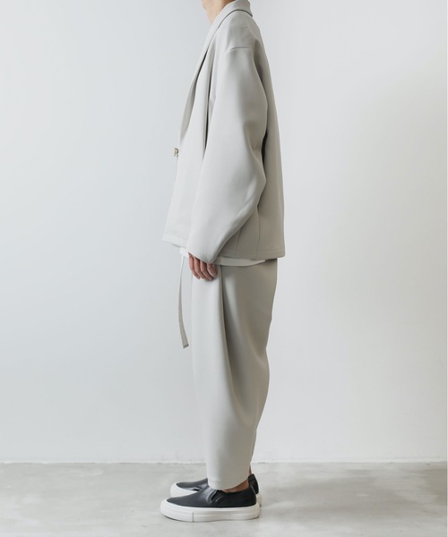 ATTACHMENT（アタッチメント）の「PEトリプルクロス ショールカラージャケット / PE TRIPLE CLOTH  SHAWL COLLAR JACKET（テーラードジャケット・メンズ・ブラック/オフホワイト・1/2/3）」の13枚目の写真