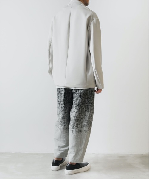 ATTACHMENT（アタッチメント）の「PEトリプルクロス ショールカラージャケット / PE TRIPLE CLOTH  SHAWL COLLAR JACKET（テーラードジャケット・メンズ・ブラック/オフホワイト・1/2/3）」の17枚目の写真