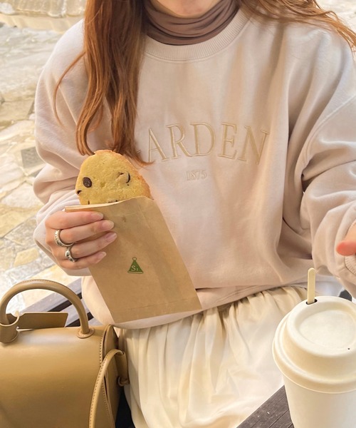 apres jour clair(アプレジュールクレア)の「【apres jour clair】刺繍ロゴスウェット(スウェット・レディース・ピンク系その他/ライトベージュ・フリー/X-LARGE)」の7枚目の写真