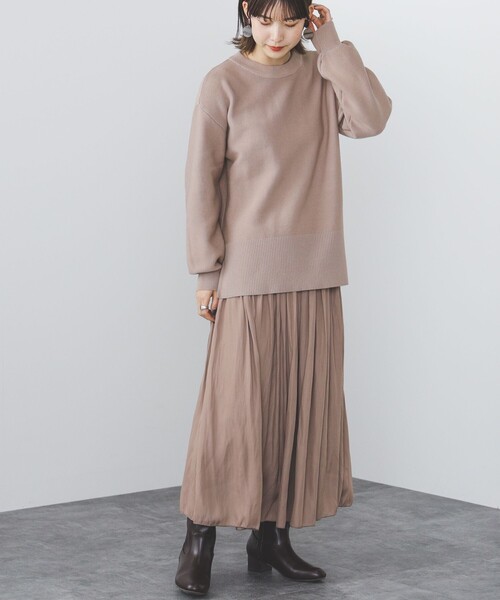 BEAMS HEART(ビームスハート)の「BEAMS HEART / スリットプルオーバー スカート セット(ワンピース・レディース・ライトグレー/ブラウン系その他4/ネイビー/グリーン系その他4・FREE)」の16枚目の写真