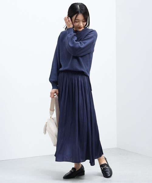 BEAMS HEART(ビームスハート)の「BEAMS HEART / スリットプルオーバー スカート セット(ワンピース・レディース・ライトグレー/ブラウン系その他4/ネイビー/グリーン系その他4・FREE)」の14枚目の写真