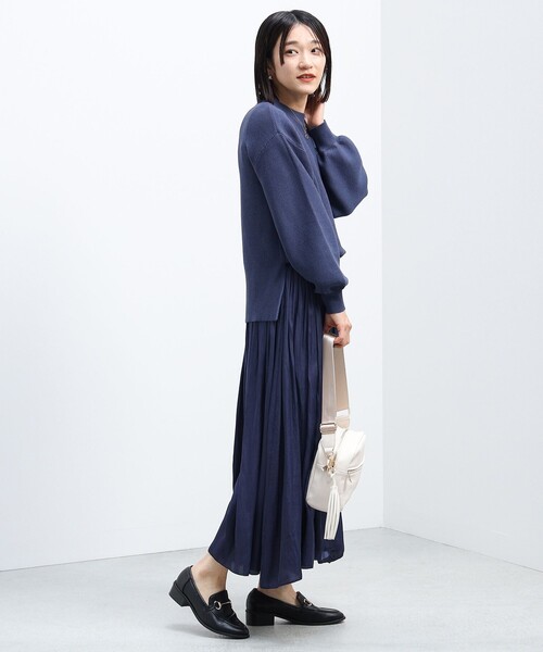 BEAMS HEART(ビームスハート)の「BEAMS HEART / スリットプルオーバー スカート セット(ワンピース・レディース・ライトグレー/ブラウン系その他4/ネイビー/グリーン系その他4・FREE)」の13枚目の写真