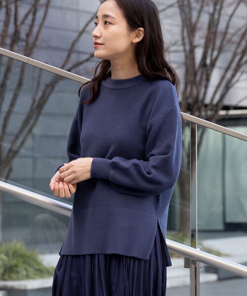 BEAMS HEART(ビームスハート)の「BEAMS HEART / スリットプルオーバー スカート セット(ワンピース・レディース・ライトグレー/ブラウン系その他4/ネイビー/グリーン系その他4・FREE)」の10枚目の写真