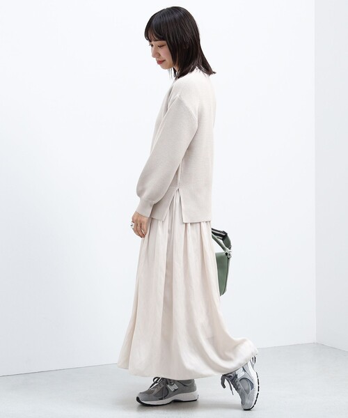 BEAMS HEART(ビームスハート)の「BEAMS HEART / スリットプルオーバー スカート セット(ワンピース・レディース・ライトグレー/ブラウン系その他4/ネイビー/グリーン系その他4・FREE)」の7枚目の写真