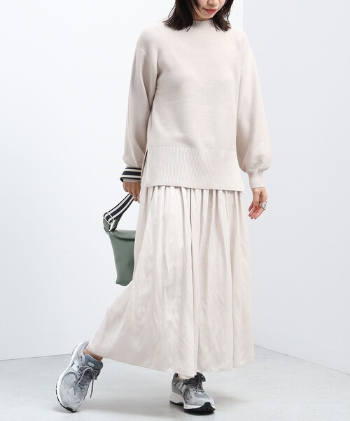 BEAMS HEART(ビームスハート)の「BEAMS HEART / スリットプルオーバー スカート セット(ワンピース・レディース・ライトグレー/ブラウン系その他4/ネイビー/グリーン系その他4・FREE)」の22枚目の写真