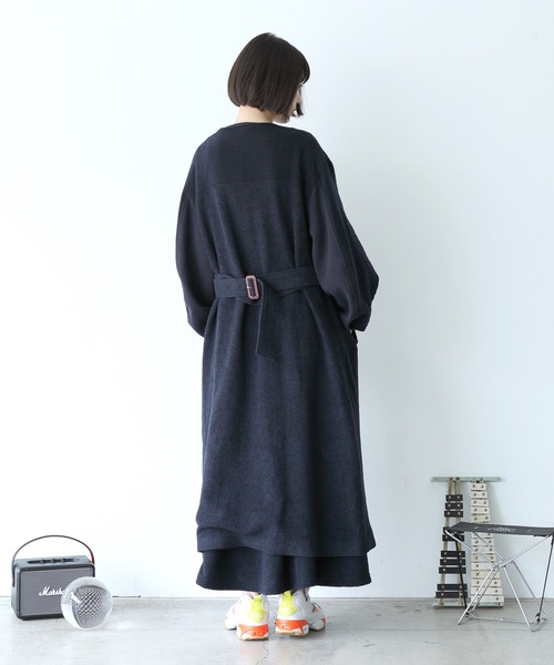 bedsidedrama(ベットサイドドラマ)の「【SAMVA】スリーブコラージュコート(チェスターコート・レディース・ネイビー・1/2)」の14枚目の写真