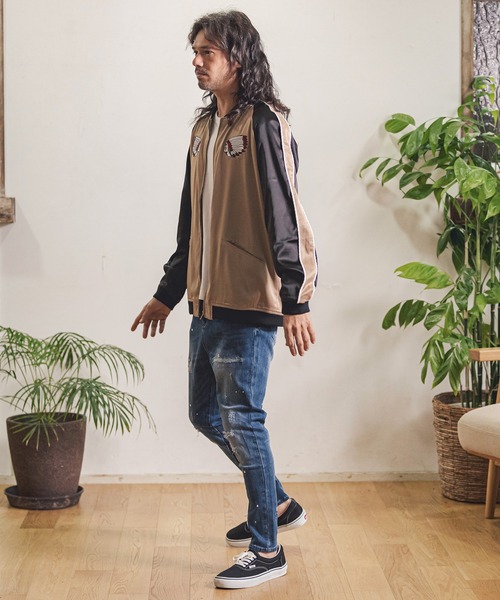 CAMBIO（カンビオ）の「mp9712- Damage Paint Stretch Denim Hem