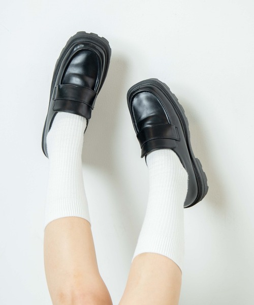 WEGO（ウィゴー）の「WEGO/スクエアローファー（ローファー・レディース・ブラック・MEDIUM/LARGE）」の6枚目の写真