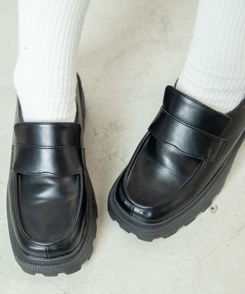 WEGO（ウィゴー）の「WEGO/スクエアローファー（ローファー・レディース・ブラック・MEDIUM/LARGE）」の5枚目の写真