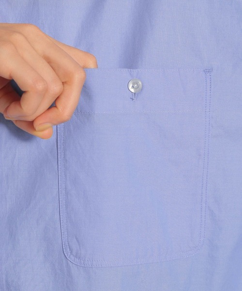 niko and...（ニコアンド）の「マーセワークスクエアバンドカラーシャツ（シャツ/ブラウス・レディース・ライトグレー/ベージュ/グリーン/ライトブルー・MEDIUM/LARGE）」の12枚目の写真