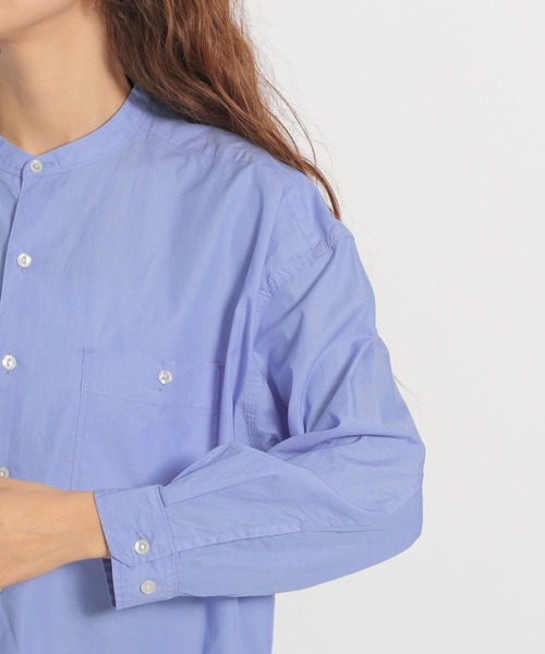 niko and...（ニコアンド）の「マーセワークスクエアバンドカラーシャツ（シャツ/ブラウス・レディース・ライトグレー/ベージュ/グリーン/ライトブルー・MEDIUM/LARGE）」の11枚目の写真