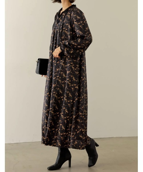 Re:EDIT（リエディ）の「[低身長サイズ有]リサイクルサテンマキシワンピース（ワンピース・レディース・ブラウン/ライム/ブラック/ブラック系その他/ブルー/モカ・MEDIUM/SMALL/SHORT/LARGE）」の14枚目の写真