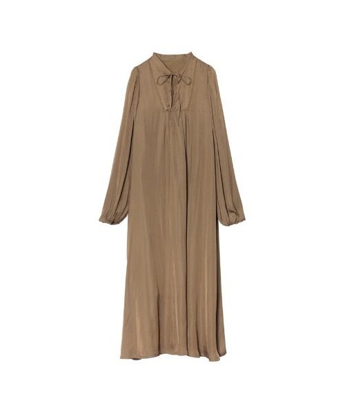 Re:EDIT（リエディ）の「[低身長サイズ有]リサイクルサテンマキシワンピース（ワンピース・レディース・ブラウン/ライム/ブラック/ブラック系その他/ブルー/モカ・MEDIUM/SMALL/SHORT/LARGE）」の8枚目の写真