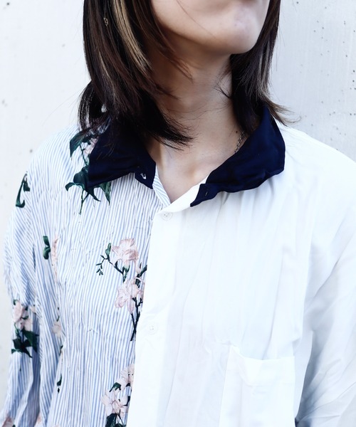 rovtski（ロフトスキー）の「SHARE ROOMS LONG ROOM SHIRT/シェアルームス オーバーサイズ ロングルームシャツ（シャツ/ブラウス・メンズ・ホワイト系その他/ブルー系その他/ホワイト系その他2/ブルー系その他2・FREE）」の14枚目の写真