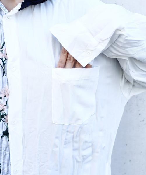 rovtski（ロフトスキー）の「SHARE ROOMS LONG ROOM SHIRT/シェアルームス オーバーサイズ ロングルームシャツ（シャツ/ブラウス・メンズ・ホワイト系その他/ブルー系その他/ホワイト系その他2/ブルー系その他2・FREE）」の15枚目の写真