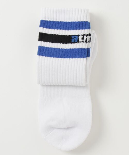 atmos pink(アトモスピンク)の「atmos OG COLOR LINE SOCKS / アトモス オージーカラー ライン ソックス(ソックス/靴下・メンズ・ブラック/レッド/オレンジ/ロイヤルブルー・26-28cm)」の13枚目の写真