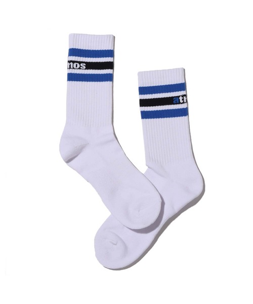 atmos pink(アトモスピンク)の「atmos OG COLOR LINE SOCKS / アトモス オージーカラー ライン ソックス(ソックス/靴下・メンズ・ブラック/レッド/オレンジ/ロイヤルブルー・26-28cm)」の19枚目の写真