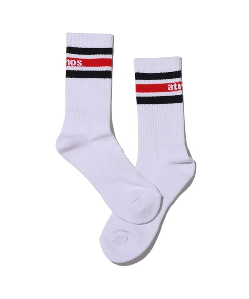 atmos pink(アトモスピンク)の「atmos OG COLOR LINE SOCKS / アトモス オージーカラー ライン ソックス(ソックス/靴下・メンズ・ブラック/レッド/オレンジ/ロイヤルブルー・26-28cm)」の8枚目の写真