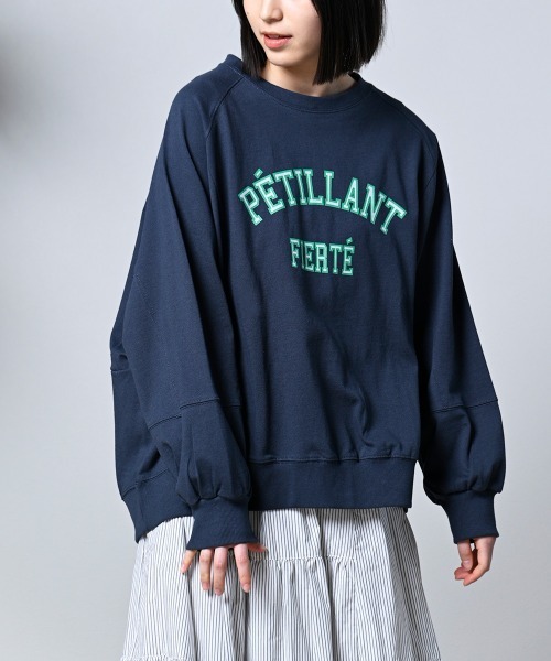 LUPILIEN（ルピリアン）の「【LUPILIEN】切替コクーンプルオーバー（スウェット・レディース・チャコールグレー/オフホワイト/サックスブルー・FREE）」の3枚目の写真