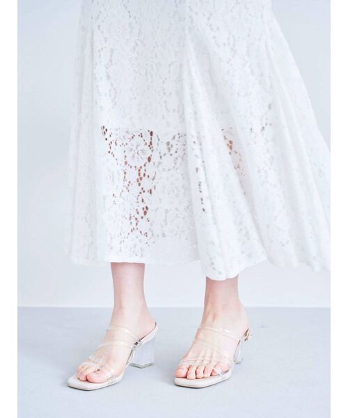 dazzlin（ダズリン）の「ハイウエストレースマーメイドスカート（スカート・レディース・オフホワイト/ベージュ/ブルー・SMALL/MEDIUM）」の6枚目の写真