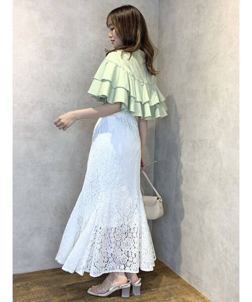 dazzlin（ダズリン）の「ハイウエストレースマーメイドスカート（スカート・レディース・オフホワイト/ベージュ/ブルー・SMALL/MEDIUM）」の11枚目の写真