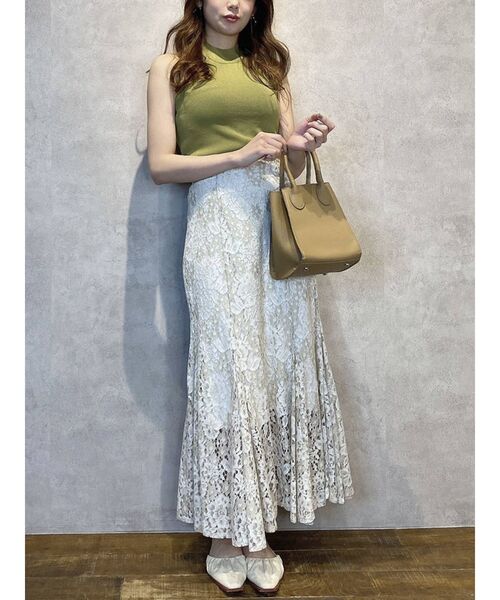 dazzlin（ダズリン）の「ハイウエストレースマーメイドスカート（スカート・レディース・オフホワイト/ベージュ/ブルー・SMALL/MEDIUM）」の16枚目の写真