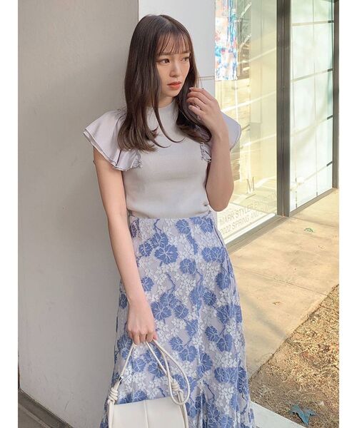 dazzlin（ダズリン）の「ハイウエストレースマーメイドスカート（スカート・レディース・オフホワイト/ベージュ/ブルー・SMALL/MEDIUM）」の19枚目の写真