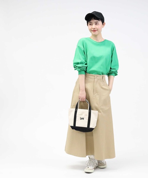 Right-on（ライトオン）の「【HONEYSUCKLE ROSE】スリットビッグロンＴ（Tシャツ/カットソー・レディース・グレー/ブラック/グリーン/オレンジ/ホワイト/ピンク・S/M/L）」の9枚目の写真