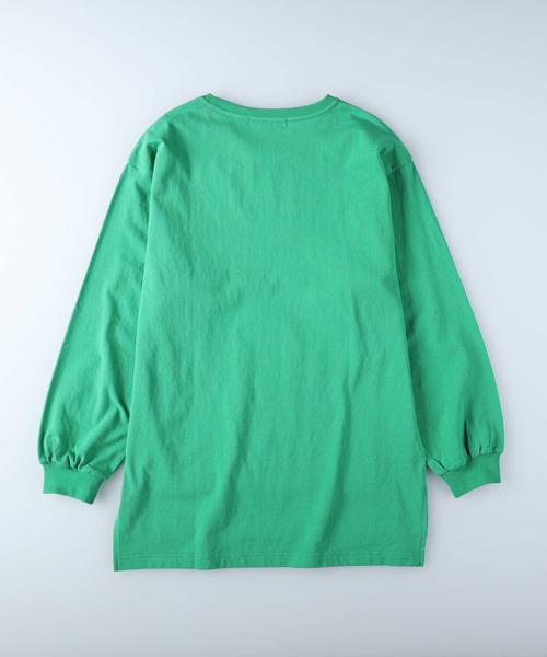 Right-on（ライトオン）の「【HONEYSUCKLE ROSE】スリットビッグロンＴ（Tシャツ/カットソー・レディース・グレー/ブラック/グリーン/オレンジ/ホワイト/ピンク・S/M/L）」の20枚目の写真