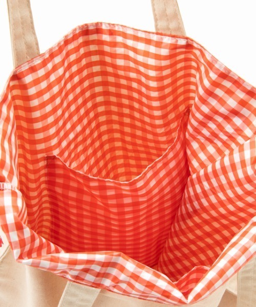 Casselini（キャセリーニ）の「Casselini(キャセリーニ)エンブロイダリートート（トートバッグ・レディース・グリーン/オレンジ/アイボリー・FREE）」の12枚目の写真