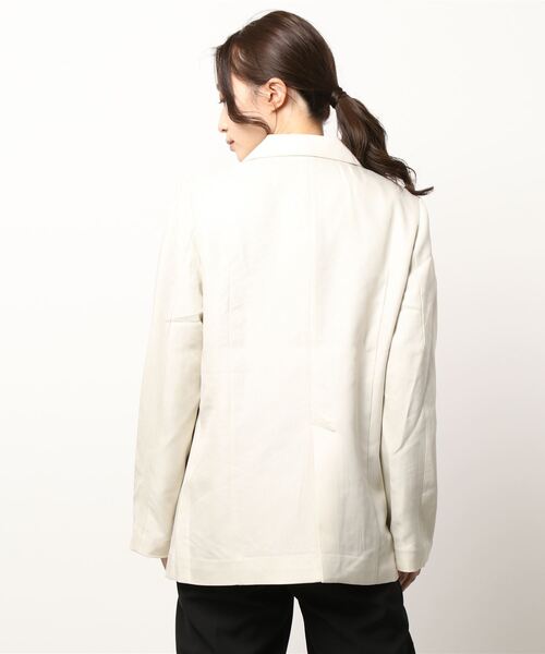 Te chichi TERRASSE（テチチテラス）の「テーラードジャケット（セットアップ可）（テーラードジャケット・レディース・ネイビー/ベージュ/ミント・ﾌﾘ-）」の6枚目の写真