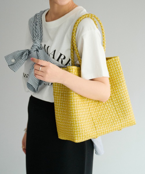 DISCOAT（ディスコート）の「メルカドスクエア配色トートバッグ（トートバッグ・レディース・ブラック/イエロー・FREE）」の14枚目の写真