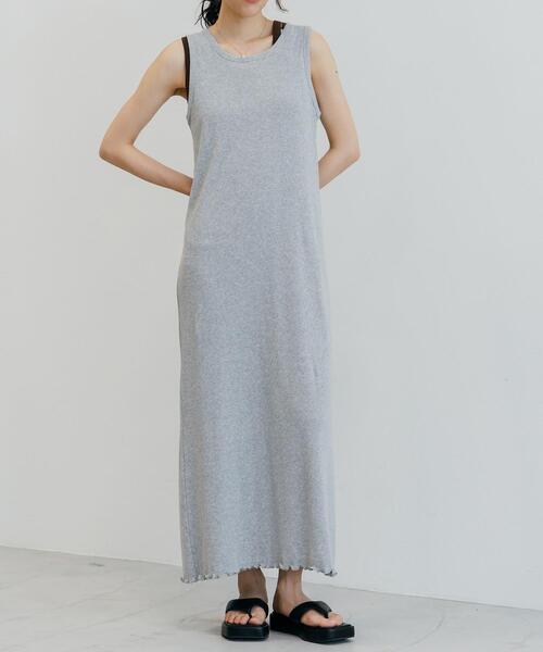 CITEN（シテン）の「＜CITEN（シテン）＞リブレースアップ ワンピース（ワンピース・レディース・ブラック/ライトグレー/ターコイズブルー・FREE）」の3枚目の写真
