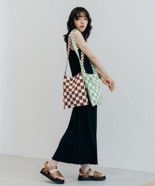 CITEN（シテン）の「＜CITEN（シテン）＞リブレースアップ ワンピース（ワンピース・レディース・ブラック/ライトグレー/ターコイズブルー・FREE）」の8枚目の写真