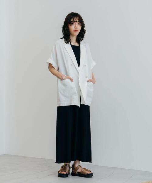 CITEN（シテン）の「＜CITEN（シテン）＞リブレースアップ ワンピース（ワンピース・レディース・ブラック/ライトグレー/ターコイズブルー・FREE）」の9枚目の写真