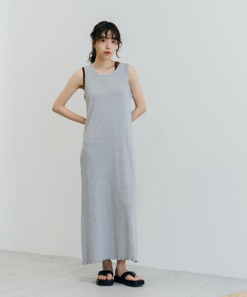 CITEN（シテン）の「＜CITEN（シテン）＞リブレースアップ ワンピース（ワンピース・レディース・ブラック/ライトグレー/ターコイズブルー・FREE）」の10枚目の写真