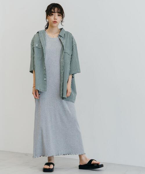CITEN（シテン）の「＜CITEN（シテン）＞リブレースアップ ワンピース（ワンピース・レディース・ブラック/ライトグレー/ターコイズブルー・FREE）」の16枚目の写真