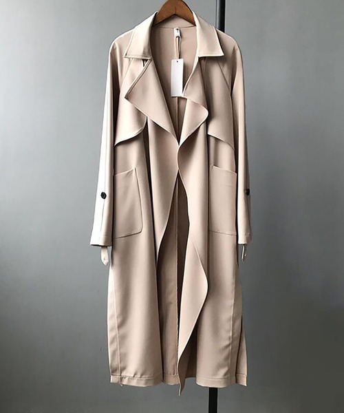 GRANCY】Patterned Long Trench Coat / 総柄ロングトレンチ