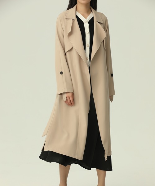 Girly Doll(ガーリードール)の「ロングトレンチコート(トレンチコート・レディース・ベージュ/レッド/カーキ・M/L)」の9枚目の写真